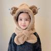 Windproof Kids Hat Hooded Scarf Thermal One-piece Pullover Hat Soft Winter Baby Hat