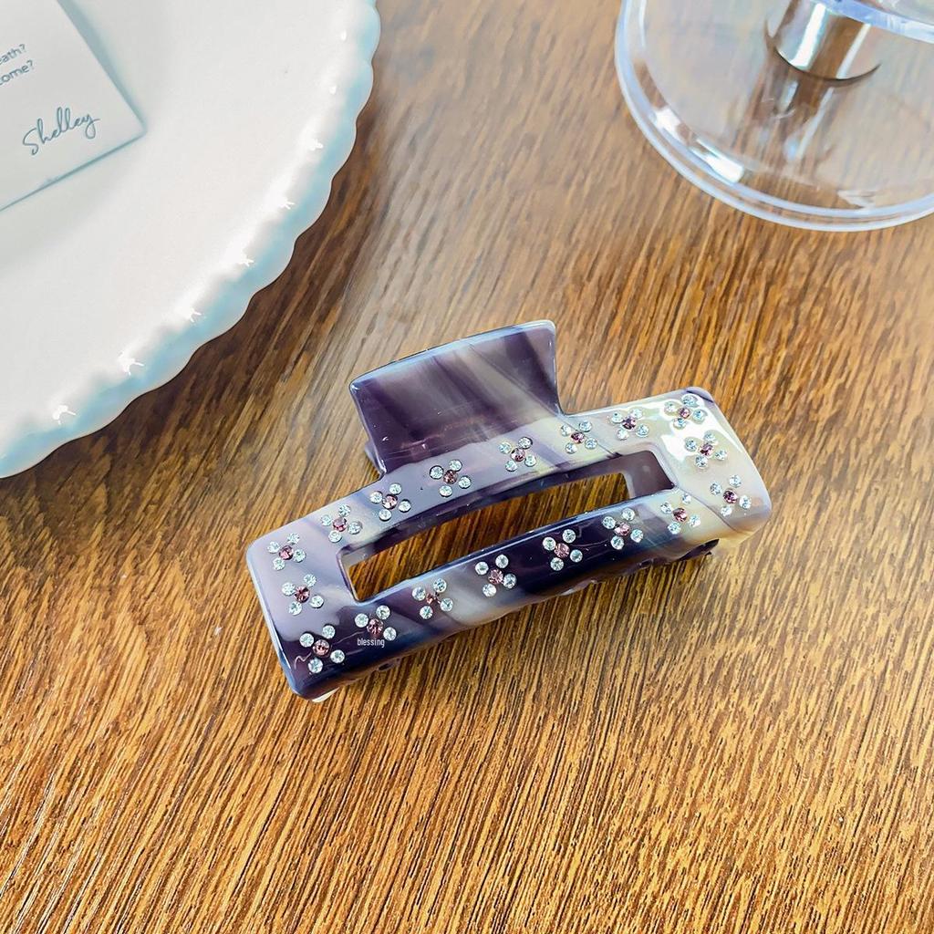 Bofeiya Rhinestone Acetate Claw Clip: High-End Luxury Hair Accessory for Updos