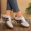 Neue modische Damenschuhe Bequeme Sportschuhe Frühling und Herbst Große Größe Lässige flache weiße Schuhe für Damen