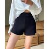 Sommer Koreanischer Stil Faux Leinen High Waist Strickshorts - Schlankmachend, Locker, Atmungsaktiv Lässiger Damen-Trend.