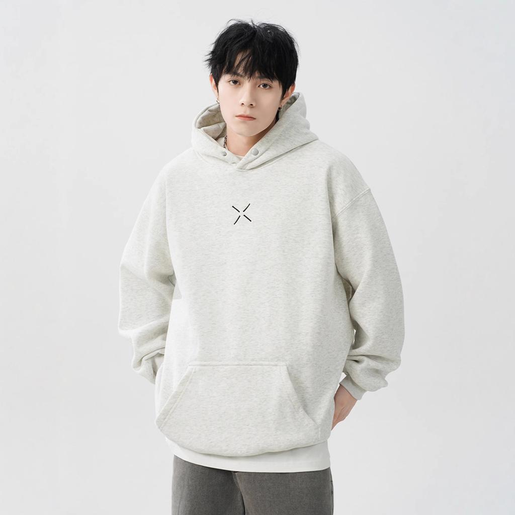 Printed Hooded Sweatshirt for Men and Women New Winter Velvet Thickened Loose Pullover Hoodie