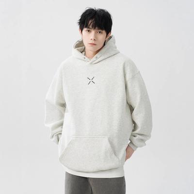 Printed Hooded Sweatshirt for Men and Women New Winter Velvet Thickened Loose Pullover Hoodie