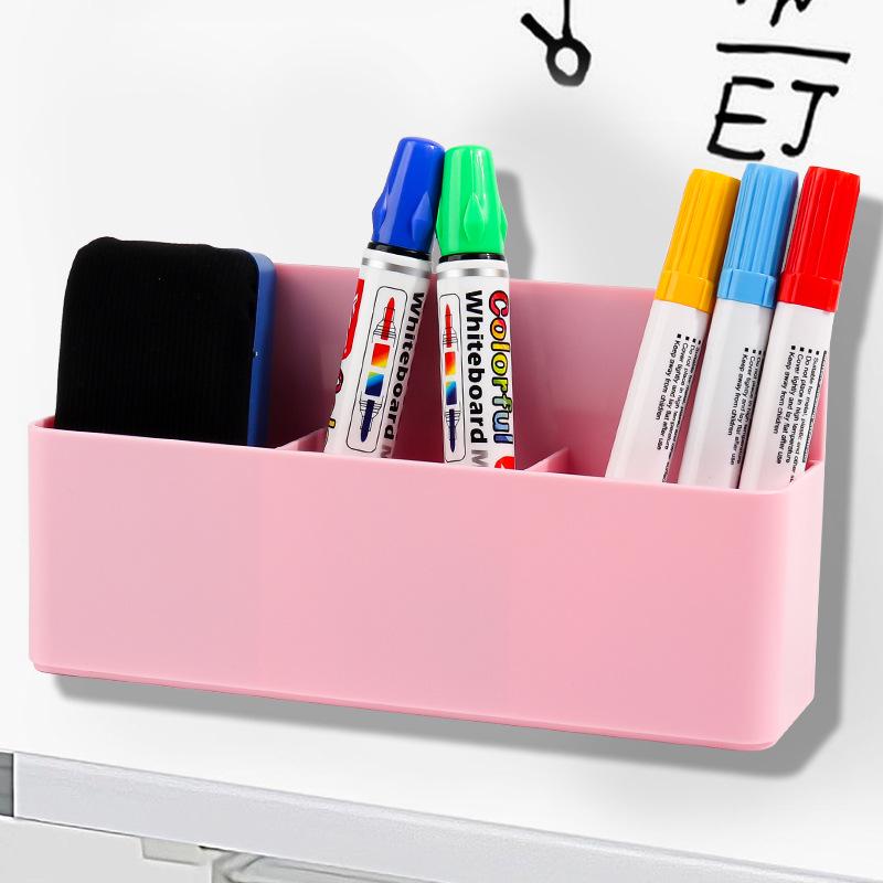 Magnetic Storage Box: Multi-functional Plastic Pen & Stationery Holder for Home or Office.