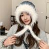 Soft Dopamine Color Beanies Cap Thicken Sweet Knitted Pullover Cap  Female