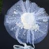 European and American white exaggerated hat super fairy lace juan yarn top hat studio bride style catwalk hat hat accessories headgear