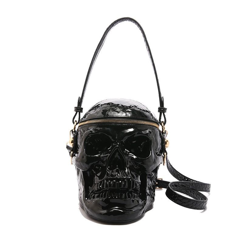 Skull Print Womens Bucket Bag Halloween