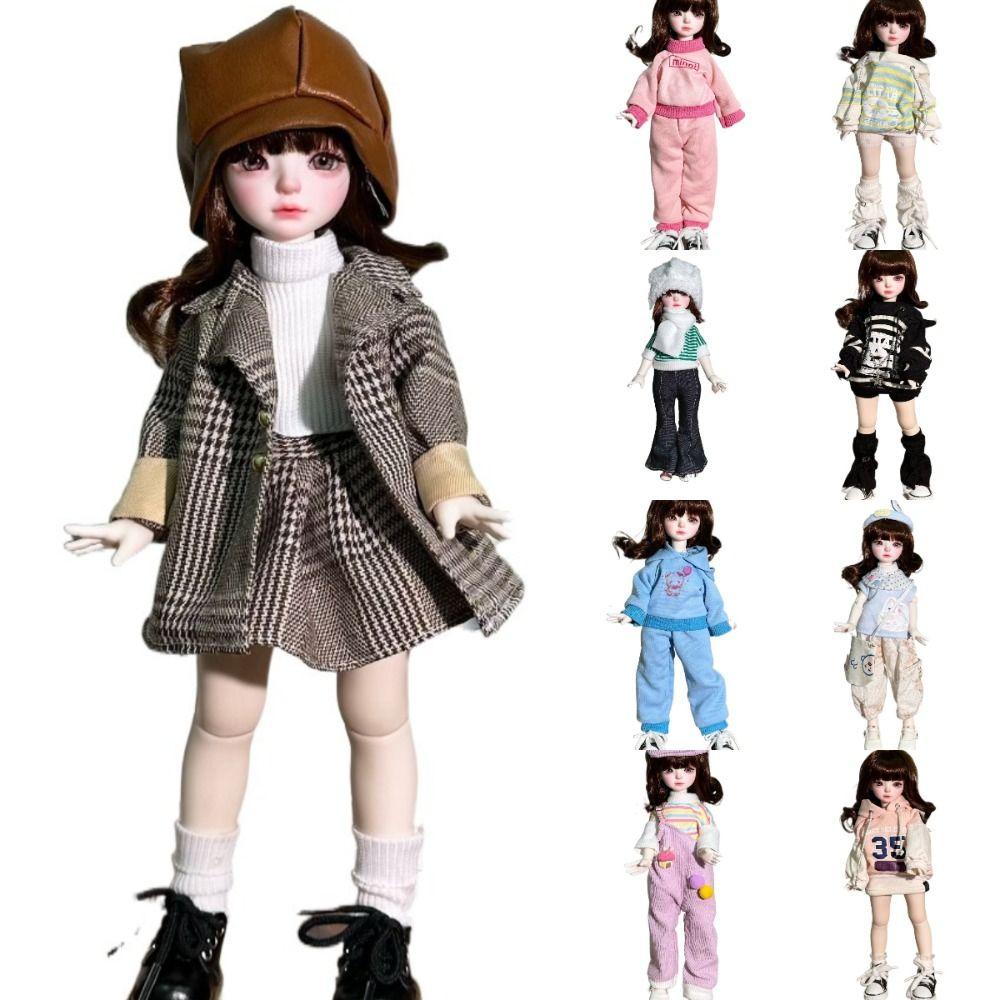 1/6 BJD 23cm Doll 30cm Doll Clothes DIY Doll'S Overall Sweet Doll Wear  Cotton Doll