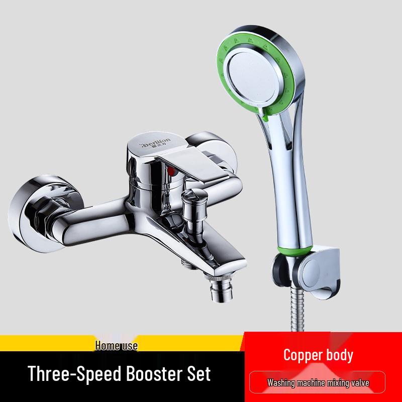 All-Copper Dual-Function Bathroom Faucet & Mixer Valve for Water Heater and Shower