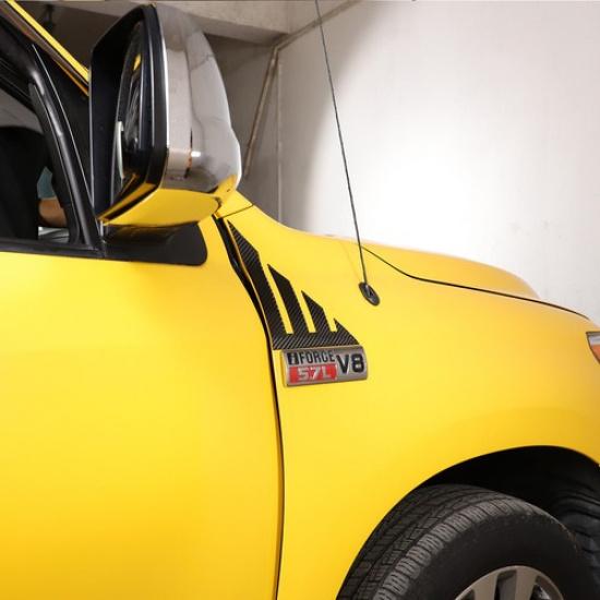 Black Carbon Fiber Front side fender sticker Trim Decor For Toyot Tundra 2007-13