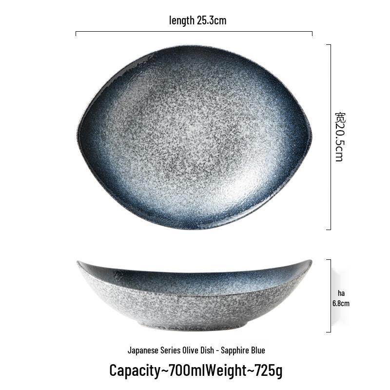 Zhishi Keramik Ovale Salatschüssel