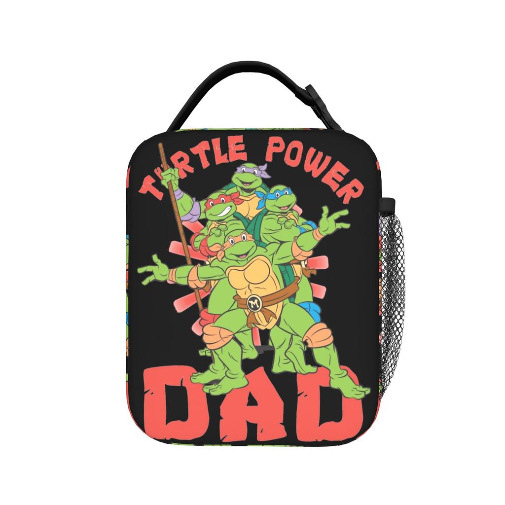 Teenage Turtles Eating Pizza And Skateboarding Insulated Lunch Bag Cooler Bag Meal Container Ninja Turtles Tote Lunch Box