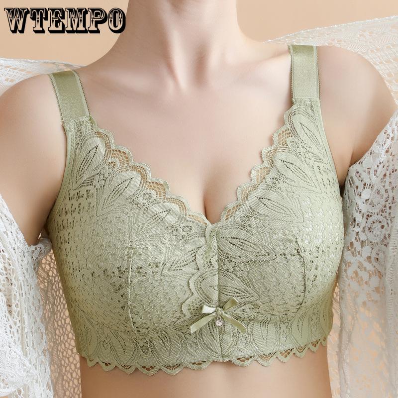 Large Size Bra for Women Without Steel Rims Ultra-thin Bra with Gathered and Gathered Accessory Breasts Anti Sagging Bra