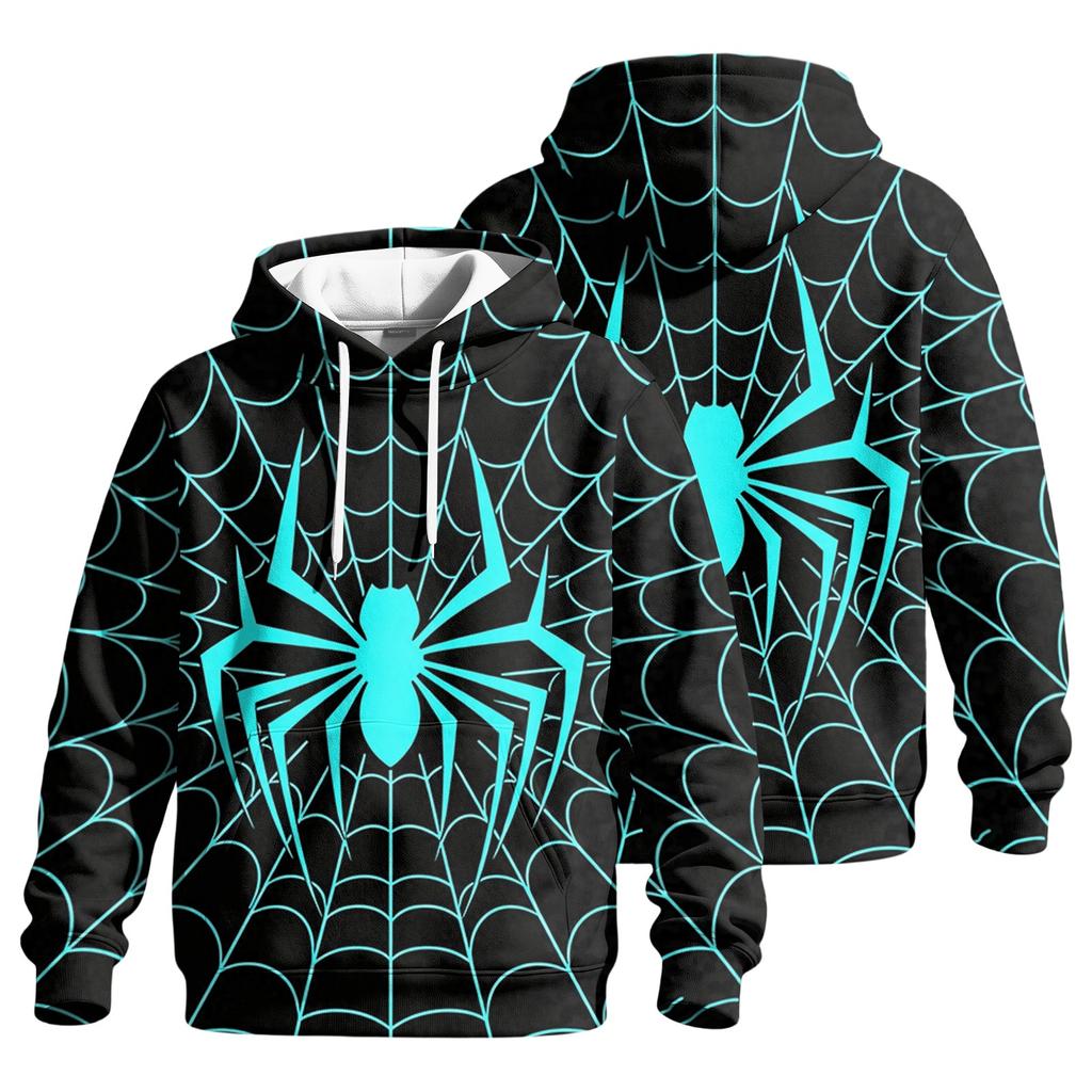 Men's Casual Loose Fit Printed Hoodie with Pocket and Drawstring