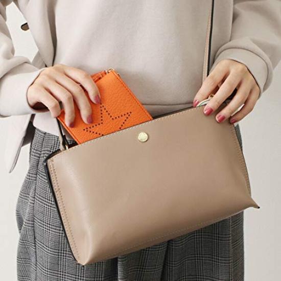 JOKnet Bifold Compact Mini Wallet with Large Coin Zipper Size F Women's Wallet, Capacity, Purse, Closure, Time-Saving Wallet, Orange,