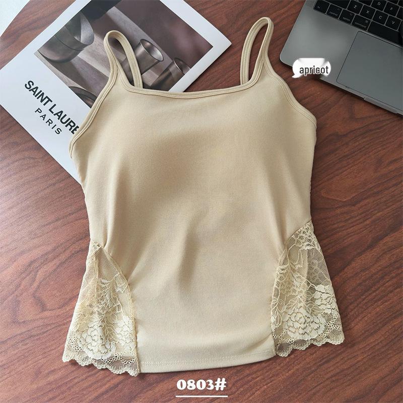 

Pure Desire Lace See-through Backless Camisole with Chest Pads One Size (Fits 80-130 jin) абрикосовый
