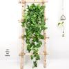 Pothos Wall Hanging Decoration: Trailing Artificial Vines & Spider Plant Basket for Indoor Use