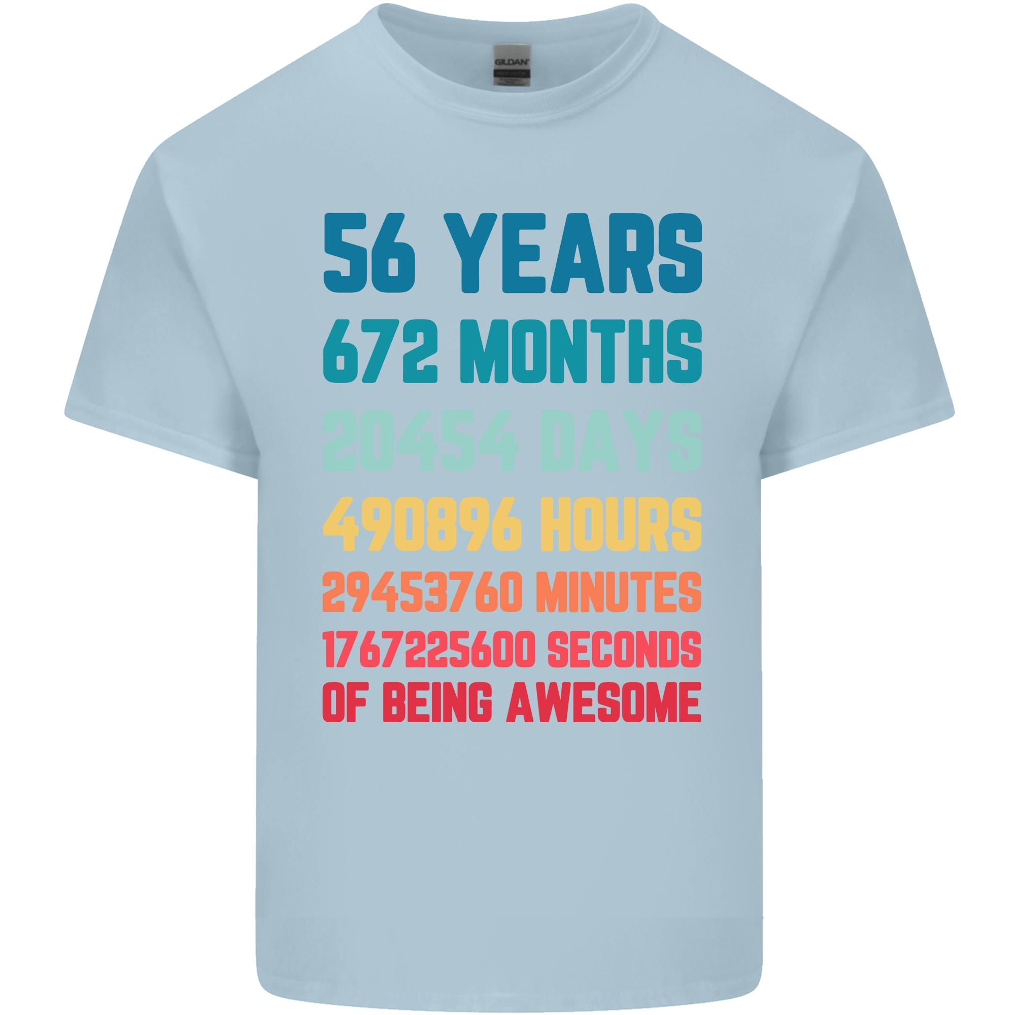 56th Birthday 56 Year Old Unisexs Light Cotton TShirt S