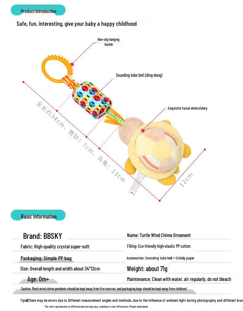 Baby Stroller Mobile with Rabbit, Bee, Bird, Owl & Dog Toys - Hanging Ornament & Bed Bell