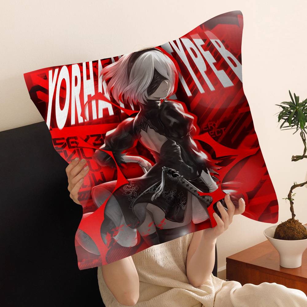 N-Nier Anime Cushion Cover Pillow Cover Decor Pillowcase Printed Cushion Case for Couch