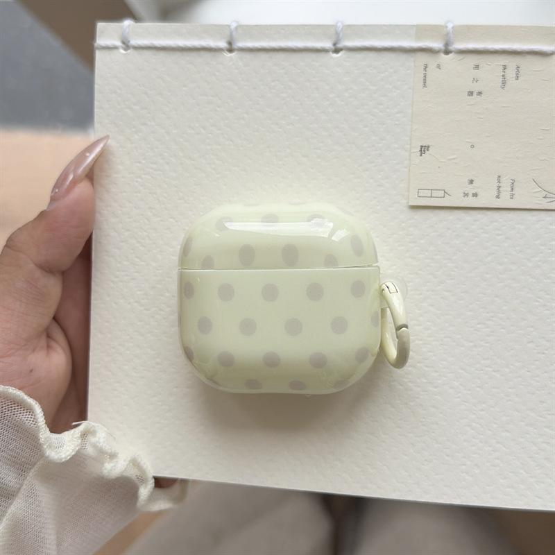 Macaron Solid Color Polka Dot AirpodsPro1 Earphone Case for Apple 1/1/1 Generation Wireless Bluetooth Case