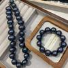 Egg-Shaped 19M Large Particle Tahitian Black Shell Beaded Necklace Bracelet National Style Elegant Fashion Women