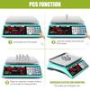 88lb Commercial Food Scale Lb/Kg/Oz Conversion Price Computing Scale with Dual Display Rechargeable Waterproof Reversible Platt