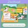 Childrens Flat Magnetic Puzzle With Animal And Transportation Images For Cognitive Growth
