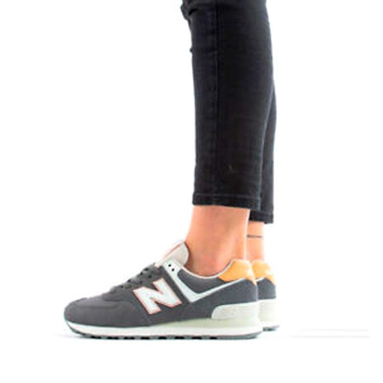 New Balance Nb 574 Retro Cushioning Durable Support Low Top Casual Running Shoes Women Sneaker Gray Pink WL574SYP