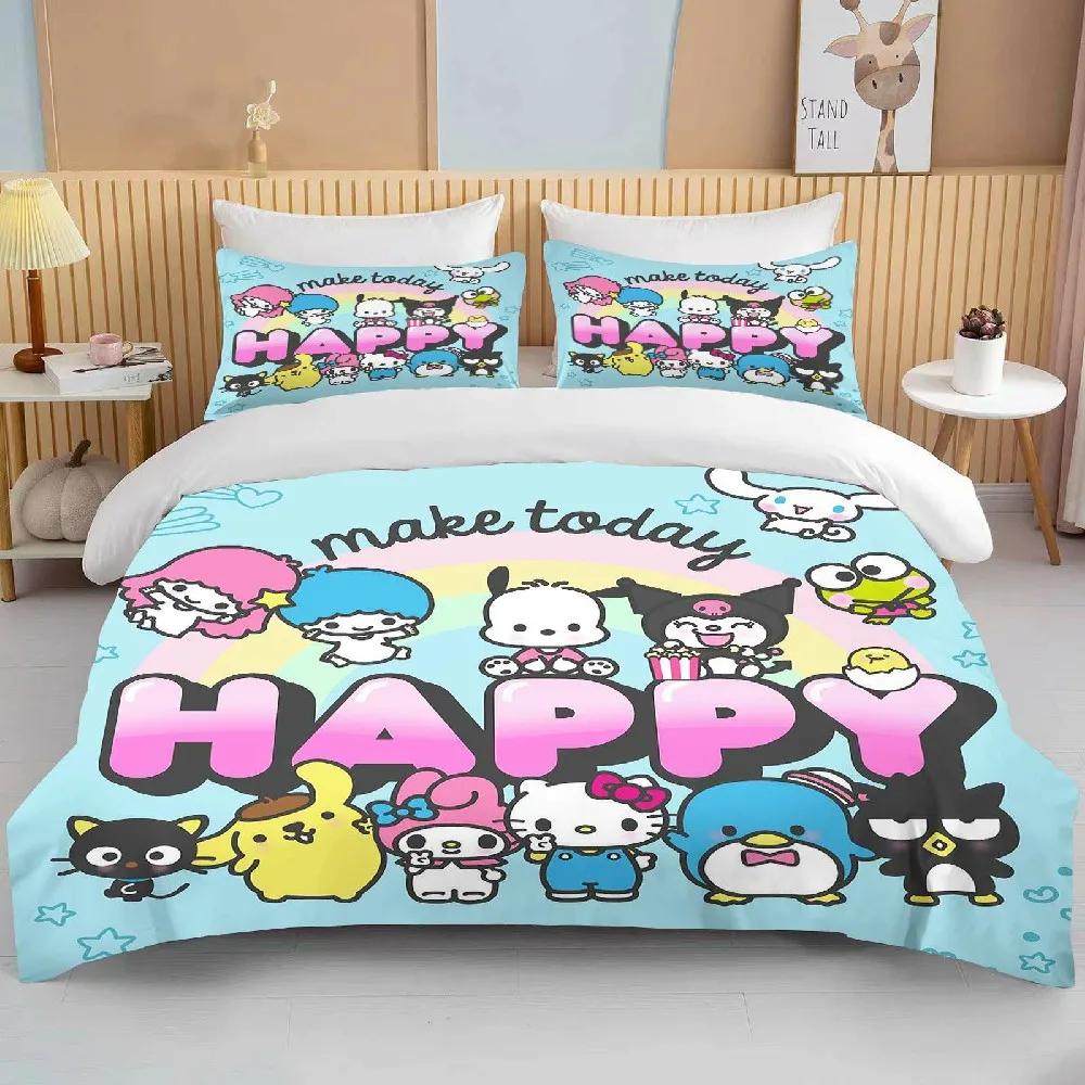 Little Twin Stars Sanrio Bedding Sets Cute Comforter Cover Bed Cover Duvet Cover Pillow Case 2-3 Pieces Sets Kids Adult Size