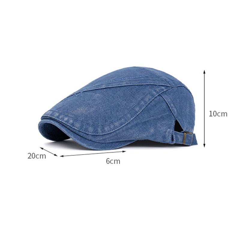 Denim Beret Men's Forward Cap Spring Autumn Peaked Cap