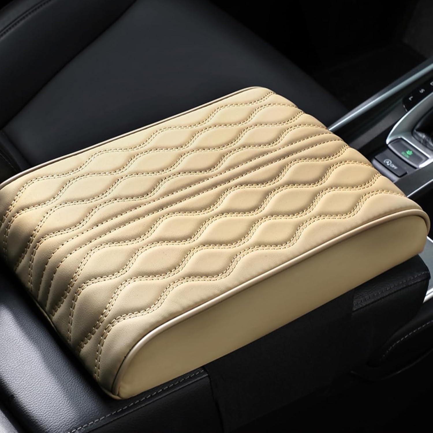 

Модернизированная универсальная подушка для подлокотника автомобиля из хлопка с эффектом памяти, кожаная подушка для подлокотника автомобиля, накладка на центральную консоль, универсальная подушка для сиденья автомобиля One Size бежевый