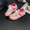 Yang Mi soft-soled women's spring color matching lace-up thick-soled casual sports shoes