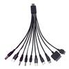 10-in-1 Multi-Device Charging Cable 23cm PVC Tangle-Free Cord Universal High Toughness Data Cable for Most Phone