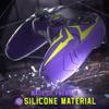 PlayVital Silicone Protective Cover for PS5 Cyber Spider Includes 2 Thumb Grip Caps and 6 Compatible with Charging Dock Purple Green Controller,