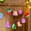 10/30/50Pcs Christmas Mini Keychain Fidget Toys Santa Claus Push Bubbles Sensory Toys Merry Christmas Gifts For Kids Adult