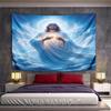 "Divine Light In Heavenly Clouds" Pattern Wall Hanging Tapestry Decorative Tapestry Home Decor for Bedroom and Living Room