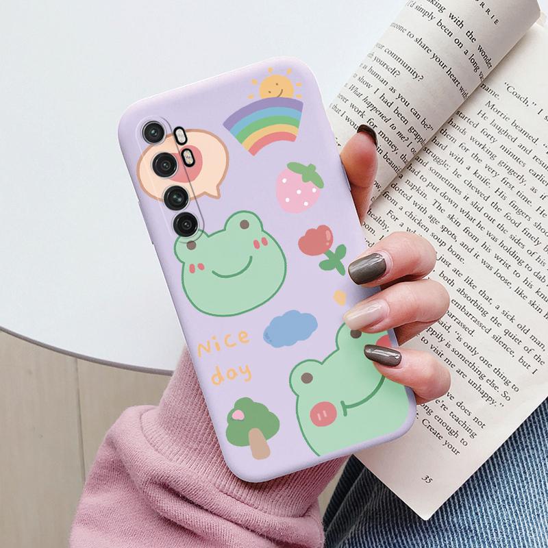 For Xiaomi Mi Note 10 Lite Case Cover Cute Cartoons Painted Soft Silicone Phone Case For Xiaomi Mi Note 10 Lite Fundas Flowers