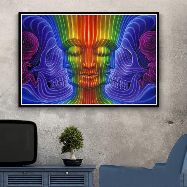 Alex Grey Psychedelic Trippy Tree Life PicturesWall Art Canvas Prints Painting Bedroom Abstract Poster Modern Home Decoration