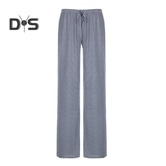 

Женские повседневные брюки, прямые, широкие, с полосатым принтом, длинные брюки, регулируемый пояс, свободный крой, домашние брюки L синий
