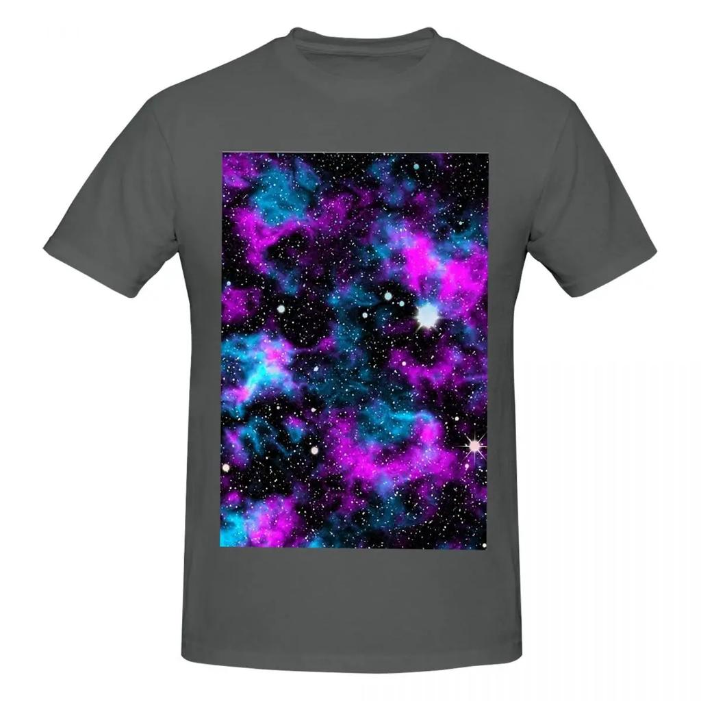 100 Cotton Purple And Blue Galaxy Tshirt Unisexs Fashion Oversized T Shirt Unisex Crew Neck Summer Shirts Tops S6xl