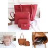 Stylish Lychee Pattern Shoulder Bag Set For Women With 4 Pieces