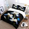 White irises and butterflies. Bedding sets Duvet cover sets Duvet covers Pillowcases(1*Duvet Cover 2*Pillowcases without duvet insert)