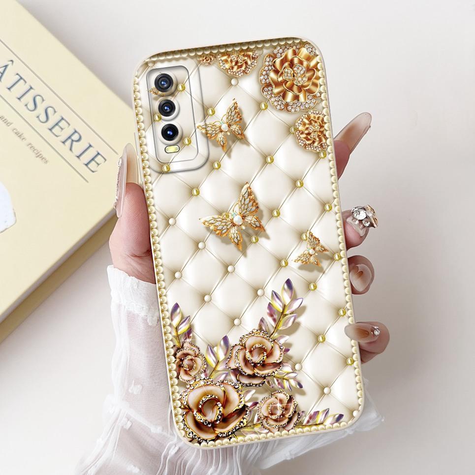 Per Vivo V2027 V2028 V2029 Cover Posteriore Vivo Y11S Y12s Y12a Y20 Y20s Y20i Custodia Girly Fashion Funda Bumper Morbido in Silicone Liquido