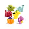 Mold Free Dinosaur Bath Toys for Toddlers/ Infants, No Hole No Mold Bathtub Toys (6 Pcs with Storage Bag)