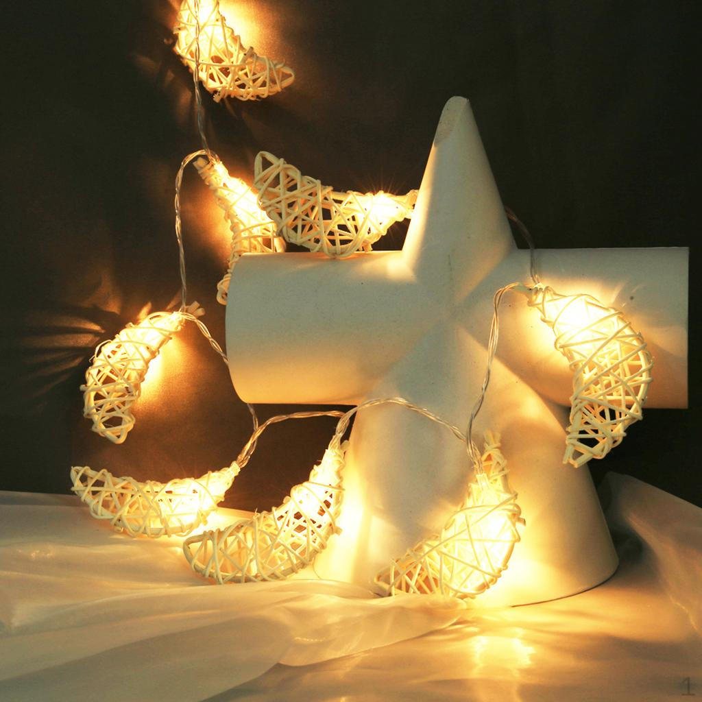 

10 LEDs Battery s Outdoor Decoration Holiday Christmas Lighting Chain moon