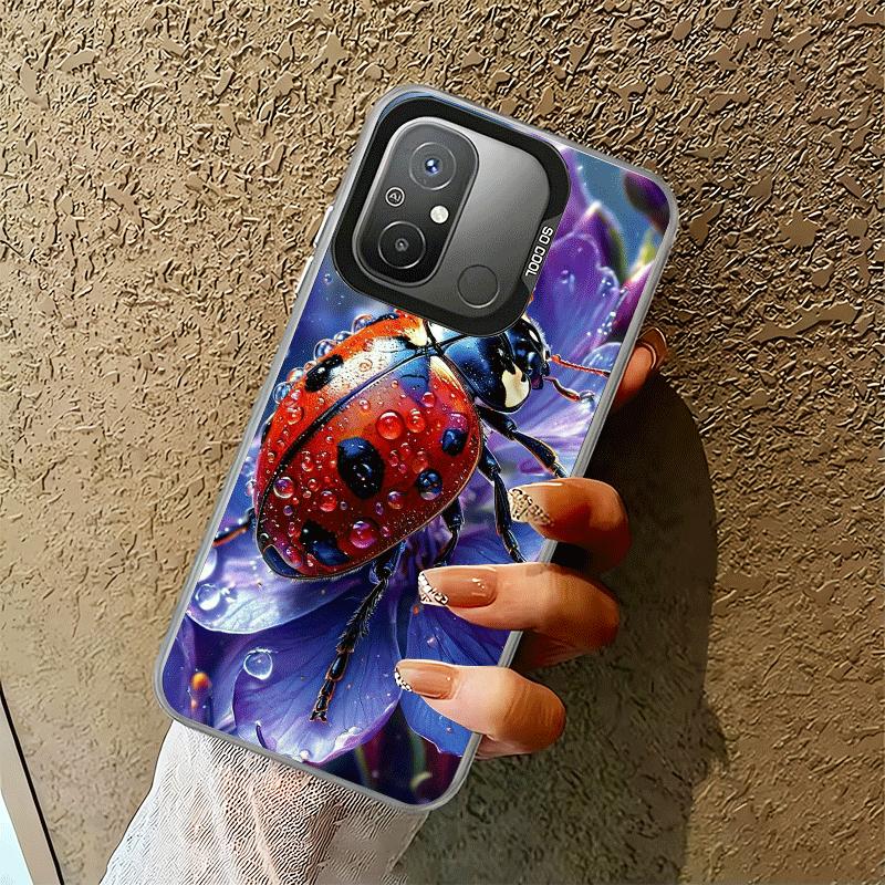 Seven-Spotted Red ladybug Shockproof Phone Case for Xiaomi Poco X7 X6 X5 X3 Pro F7 Ultra M8 Redmi 15C 15 14C 13C 12C 10C 13 12 1