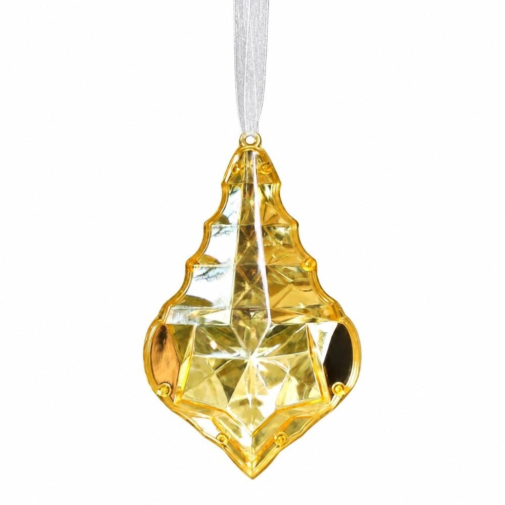 Faceted Christmas Tree Ornament Plastic Faceted Tree Ornament Window Hanging Decor