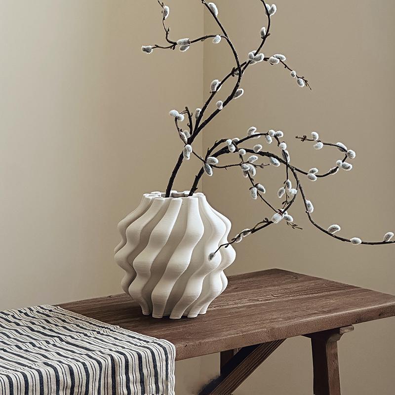 Nordic Vase Modern Home Decoration Vases Aesthetic Unusual Shape Flower Bottle Ceramic Elegant Flowerpot Interior Accessorie