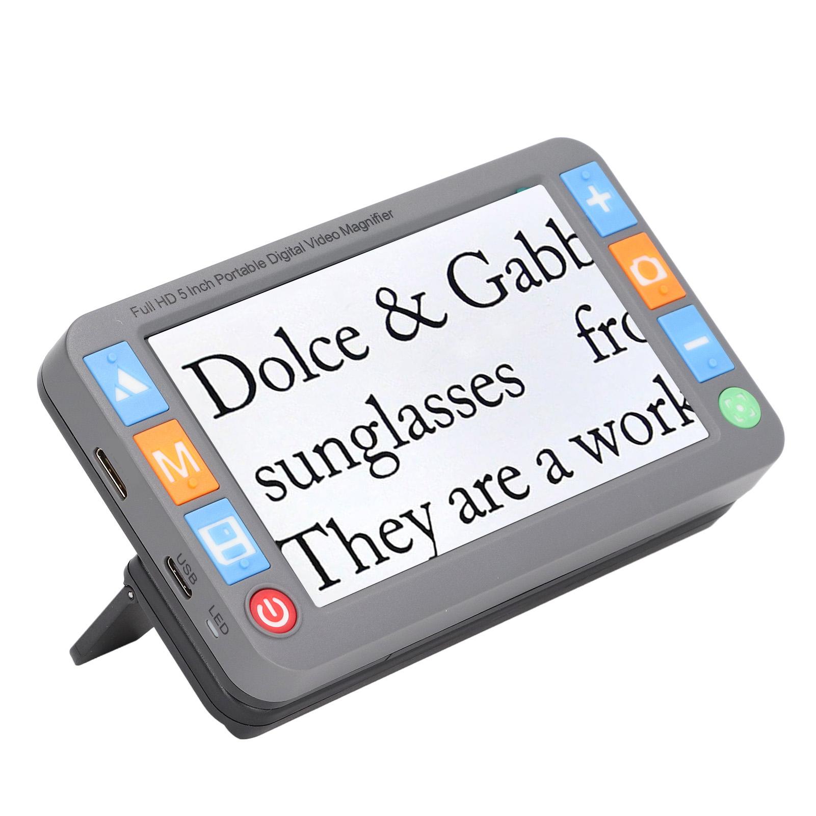 

Portable Video Magnifier 2X to 32X Magnification 26 Colour Modes HD Handheld Electronic Video UK Plug