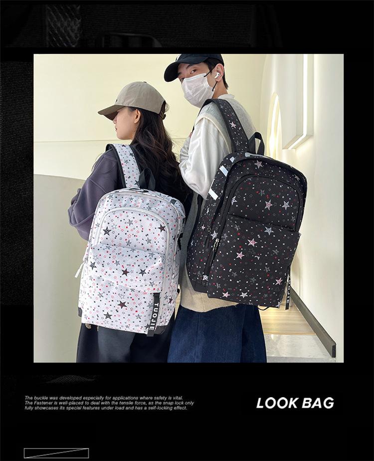 Schoolbag American Backpack Women's Large-capacity Versatile Junior High School High School Student Schoolbag High Value Polka Dot Backpack